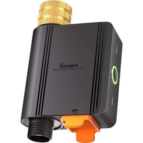 SONOFF SWV-ZFE Hydro ONE Zigbee Bewässerungscomputer mit Wasserzähler, Messinganschluss, wetterangepasster Bewässerung für Garten, automatische Steuerung, kompatibel mit Alexa & Google & SmartThings (1/5)