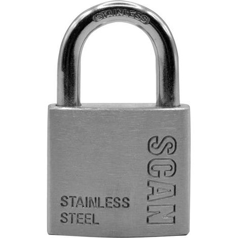 Scan ZB111-38 Stainless Steel Padlock 38mm SCAPLSS38