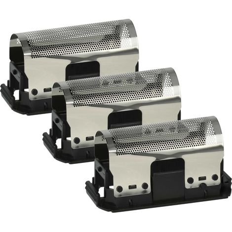 vhbw 3x Scherfolie Ersatz für Braun 265, 5235760, SB235, SB265, 235 für Elektrorasierer + Rahmen, schwarz/silber