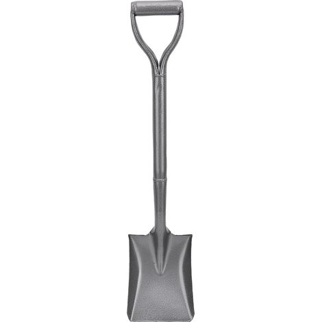 Ortviai Pelle tout acier pour jardinage – 76 cm, tête ronde en acier au manganèse, manche D court (1/4)