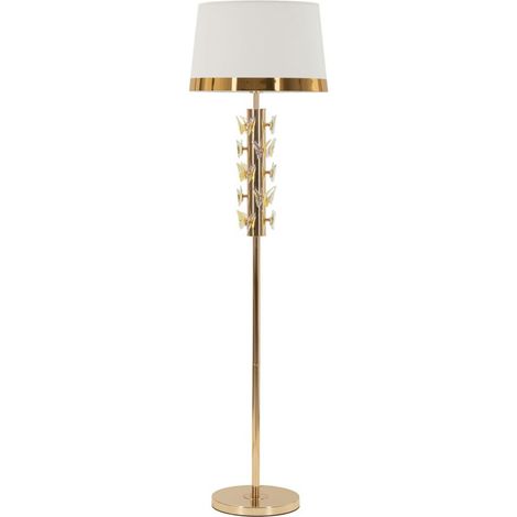 Lampadaire Design "Gold Butterfly" 157cm Or & Blanc (1/5)