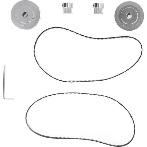 Jeu de roues synchrones avec courroie, performances stables, haute dureté pour imprimante 3D 20t 5mm(0,2 pouces) Plus 60t 8mm(0,31 pouces) (1/5)