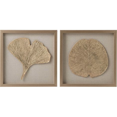 Tableau mural doré motif végétal - doré (1/4)