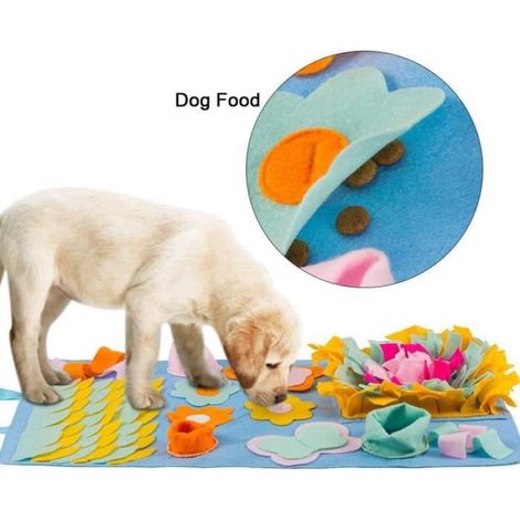 Tapis de fouille Chien,Multicolore Tapis de Dressage Animaux Domestique,Tapis de Fouille Chien Entraîner Le Sens de l'odeur (1/4)
