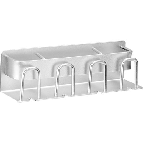 Toothbrush Holder Wall Mount - Silver 4 Cup Holder (1/5)