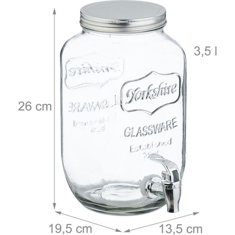 Set di 2 fontane d'acqua vintage da giardino 30 x 30 x 50 cm con rubinetto design elegante in vetro trasparente 130016245