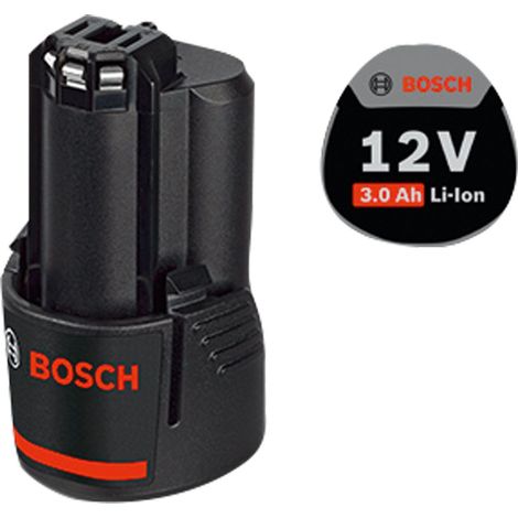 Bosch Professional – Batterie GBA 12V 3,0 Ah Li-Ion – Autonomie 20 % supérieure – Compatible outils Bosch 10,8V et 12V – Compacte et légère pour travaux en hauteur - 1600A00X79 (1/10)