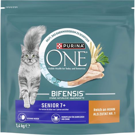 Purina One Katzenfutter Senior 7+ reich an Huhn 1,4 kg (1/3)