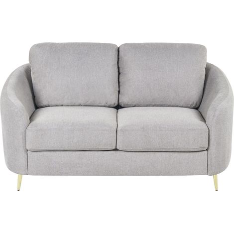 Sofa 2-Sitzer TROSA Stoff Hellgrau