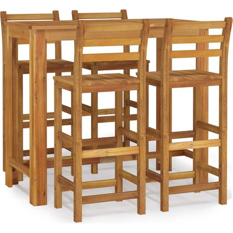 Maison Exclusive - 5-tlg. Gartenbar-Set Massivholz Akazie