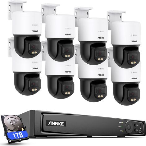 ANNKE 5MP Wired Outdoor Security PoE Camera System with Color Night Vision Smart AI Detection (1/5)