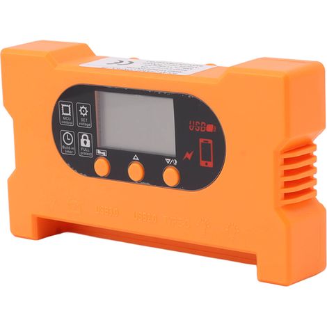 Régulateur de Charge Solaire 12V 24V Double USB Type C Charge Rapide Contrôleur Batterie Panneau Photovoltaïque avec Écran LCD 30A (1/5)