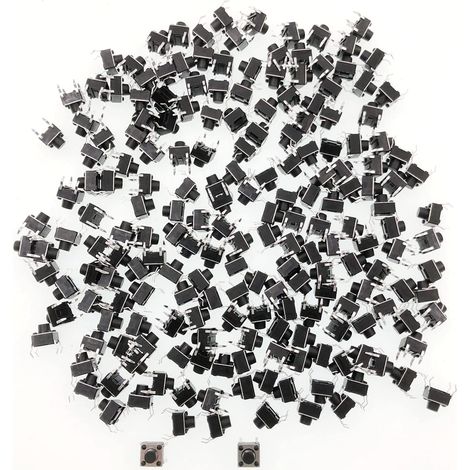 200 interrupteur à bouton-poussoir tactile micro kit d'assortiment de tact momentané pour ordinateur équipement audio de télévision (1/5)