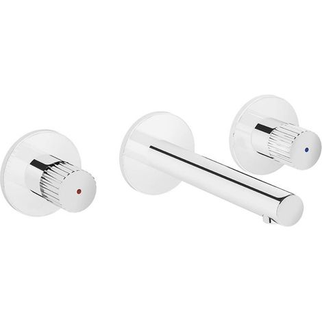 Mitigeur lavabo encastré, partie apparente avec 3 rosaces, finition chromée VitrA A42582