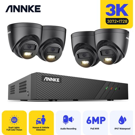 ANNKE 5MP Kit Cámara Vigilancia 4 Cámaras Smart Visión Nocturna Doble Luz Motion Detection CCTV Sistema Cámara Seguridad (1/5)
