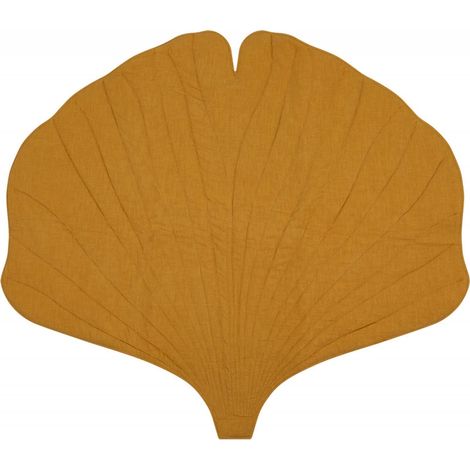 Tapis de sol feuille molletonné bébé enfant ginkgo biloba - Orange (1/4)