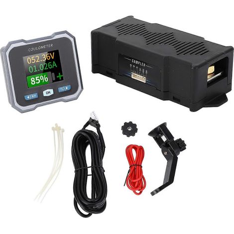 Moniteur/indicateur de batterie étanche, 400 A, 10–100 V, affichage de la capacité en pourcentage, affichage de l'heure, affichage de la puissance et de la tension avec fonction Shun