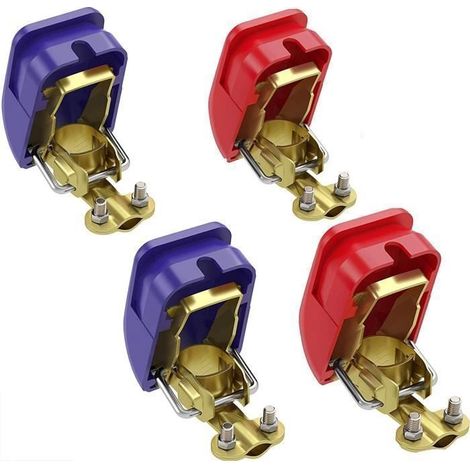 Cosse batterie voiture, 4 Pairs Cosse Bornes de Batterie de Voiture à Dégagement Rapide, Caravane, Paire de ConnecteurS Bornes (1/4)
