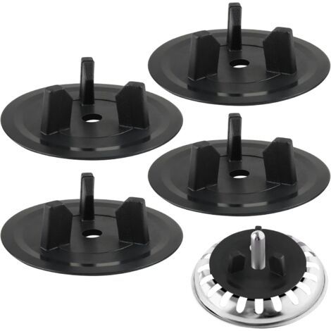 Kit de 1 panier d’évier + 4 joints en caoutchouc de rechange – Compatible avec les paniers filtrants IKEA (sans mention de marque), étanche et universel pour éviers domestiques