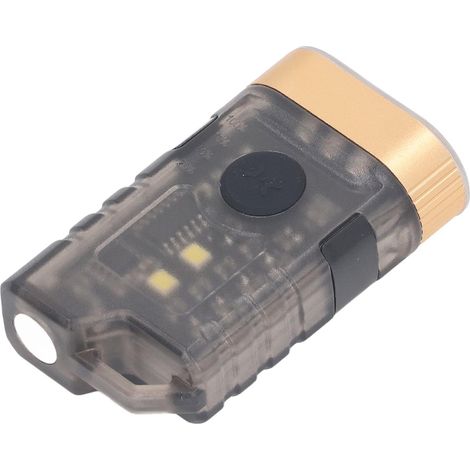 Mini lampe torche LED 1500 lm, base magnétique puissante, étanche IPX5, batterie rechargeable 500 mAh avec lampe UV 365 nm, lampe porte-clés pour la détection d'avertissement en extérieur (1/5)
