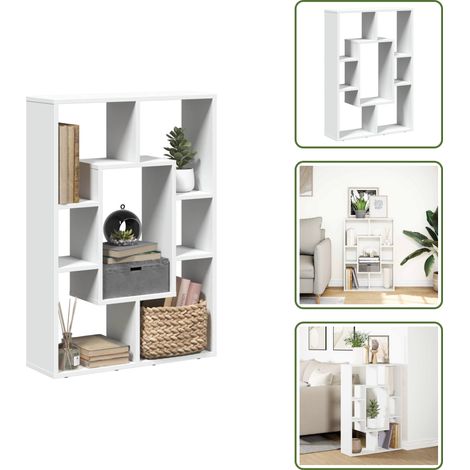 Bücherregal Weiß 63x20x90 cm Holzwerkstoff - Bücherregal - Bücherregale - Bücherständer - Regal