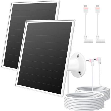 x 6-W-monokristalline Solarzellen, 4 m Kabel, IP65, für Ring-Außenkamera (1/5)