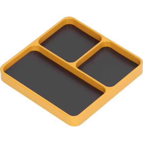 Plateau magnétique, résistant à la chaleur, 13,8 x 11 x 2 cm, alliage d'aluminium, facile à nettoyer, outil de rangement pour vis, idéal pour les projets de bricolage.