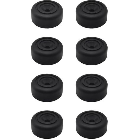 Pied de Meuble Noirs 8 pièces Pieds de Meuble Ronds Ø 33 x H 13 mm Pieds d'armoire en Plastique Pieds pour Meubles Canapé pour Armoire, canapé, Chaise (1/5)