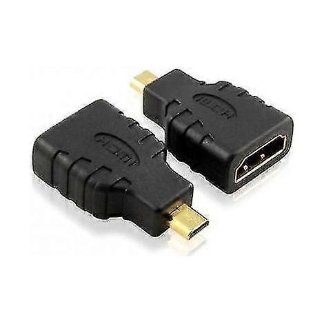 Adaptateurs Micro HDMI vers HDMI (lot de 2), type D, convertisseurs haute vitesse plaqués or, compatibles avec Panasonic Lumix DMC. (1/2)