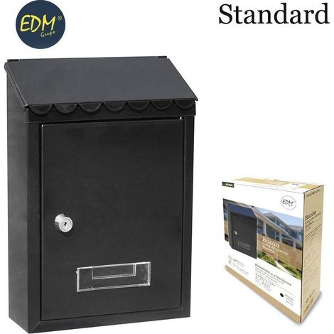 Stahlbriefkasten Standardmodell Schwarz EDM