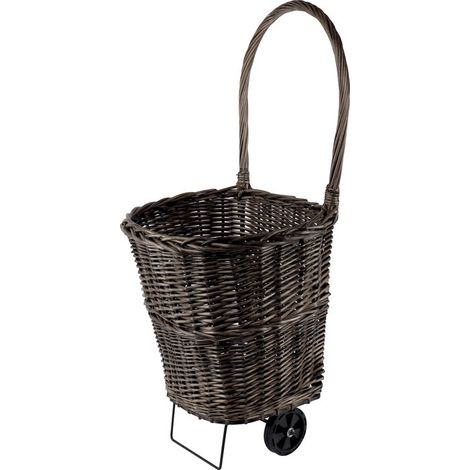 Chariot à Bois En Osier Robuste Pour Cheminée - Pvm