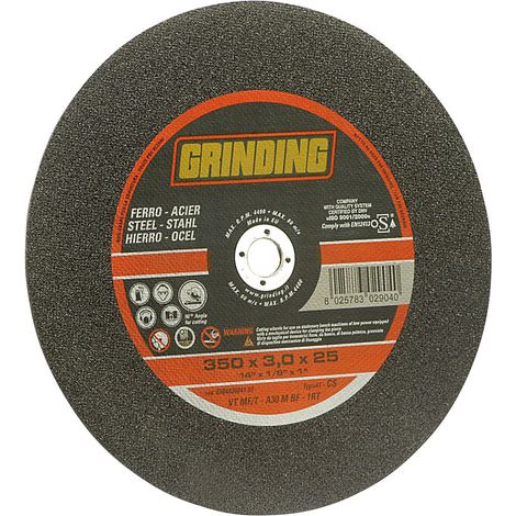 GRINDING DISCO TRONC. FERRO 350X3,0 F.25,4 VTMF/T- 10,0 pz