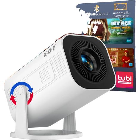 Proyector LED, brillo de 12.000 lúmenes, resolución nativa de 1280x720, tamaño de proyección de 40 a 130 pulgadas, potencia de 48 W. (1/5)