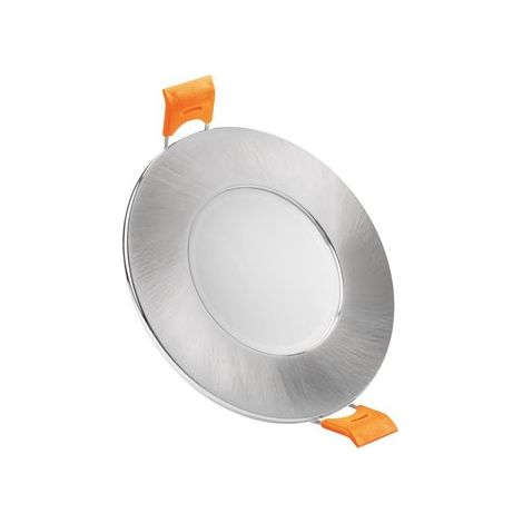 Aro LED empotrable fijo (7W 3CCT 840lm) IP65 Ø9x4,1cm color níquel