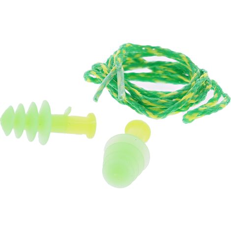 Bouchons d'oreilles cordés réutilisables Honeywell Safety 28dB Vert, Jaune ( Prix pour 1 )