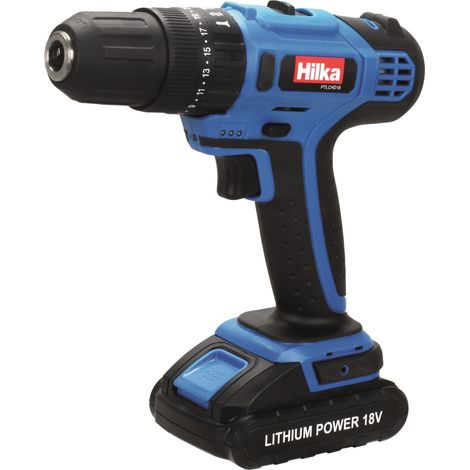 HILKA HAMMER DRILL 18V LITHIUM LI-ION CORDLESS DRIVER SCREWDRIVER & BIT PTLCHD18