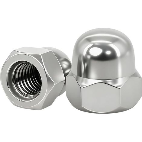 20 Pièces Écrous Borgnes - Dôme Ecrous Borgne Hexagonal en Acier Inoxydable A2 Cache ecrou pour Vis Boulons Filetés (1/5)