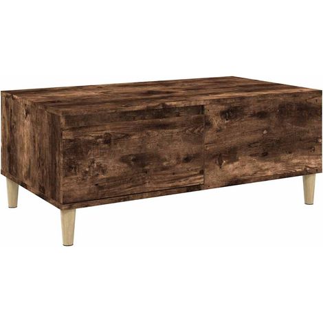 Maison Exclusive - Couchtisch Räuchereiche 90x50x36,5 cm Holzwerk (1/5)