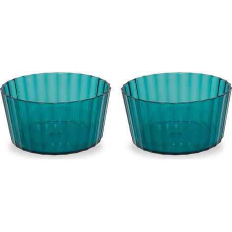 WD LifeStyle Set 2 Coppette in Acrilico 490 Ml Turchese (1/2)