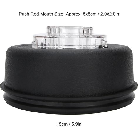 Tapa con tapón para licuadora/extractor de jugos de 1,9 litros – pieza de repuesto de caucho y policarbonato – 15 cm de diámetro – 2 unidades (1/5)