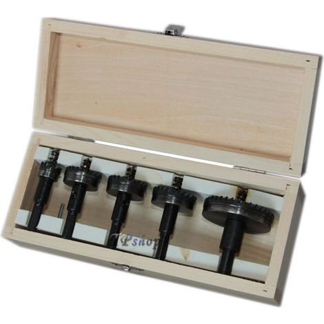 SET DI 5 FRESE A TAZZA HSS DENTI IN METALLO DURO DA 18 30 32 35 55MM PER FERRO