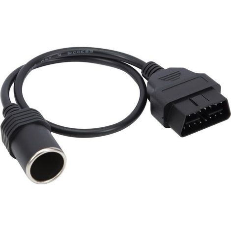 Câble d'alimentation OBD2 16 Broches vers Prise Allume-Cigare Femelle 18 AWG (1/5)