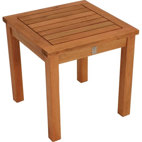 VAREDERO: Beistelltisch 40x40x40cm quadratisch, Eukalyptus geölt, FSC®-zertifiziert (1/2)