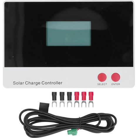 Régulateur de charge solaire PWM LCD IP32 Panneau Solaire Contrôleur de Batterie Acide 12V 24V 30A (1/5)