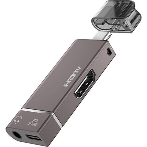 Adaptateur de Station d'accueil USB C Type-C vers 4K/60HZ HD PD100W 3,5MM HUB pour Téléphone et Ordinateur Portable Compatible (1/5)