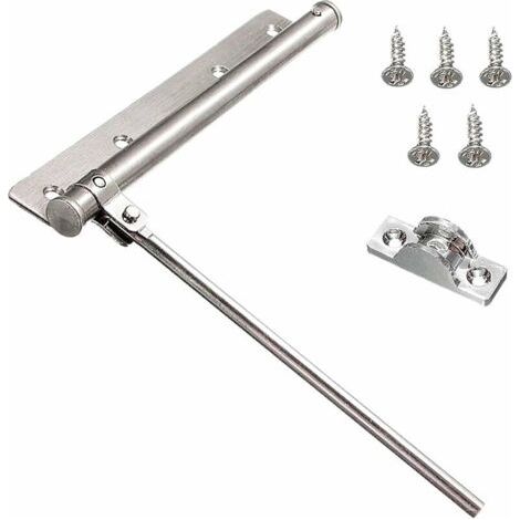 Ferme-porte en acier inoxydable à fermeture automatique réglable Diamètre de la colonne centrale 7 mm Ferme-porte automatique à montage automatique réglable domestique. (1/4)