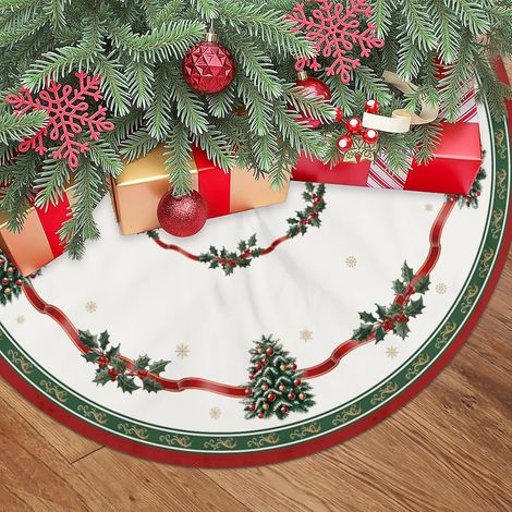 Weihnachtsbaumrock mit Weihnachtsstern, 121,9 cm, Weihnachtsparty-Dekoration (1/5)