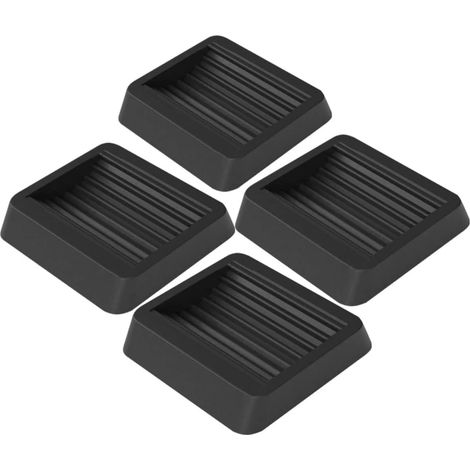 4 plaques de fixation pour roulettes de chaise, patins de meubles, coupelles en caoutchouc pour roues (1/5)