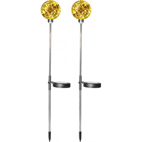 Lamps solaires de jardin, 2pcs Globe Garden Lights avec 20 LEDs, Lumières Paysagères à énergie Solaire Pour Le Jardin, La Terrasse Et L'éclairage (1/5)