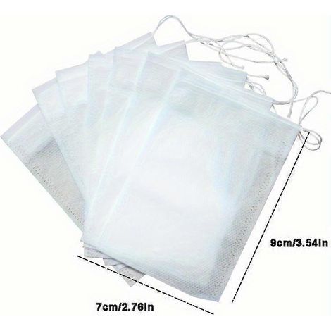 200 sachets à épices pour la cuisine, sachets à soupe, sachets à soupe réutilisables à cordon, sachets à thé transparents non tissés (pour infuseurs à thé, filtres à épices) 7 x 9 cm - 2,76 x 3,54 pou (1/5)